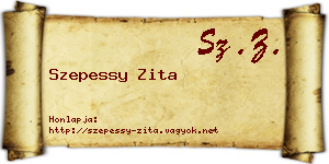 Szepessy Zita névjegykártya